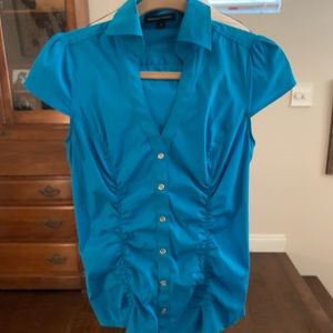 Express design studio blue blouse